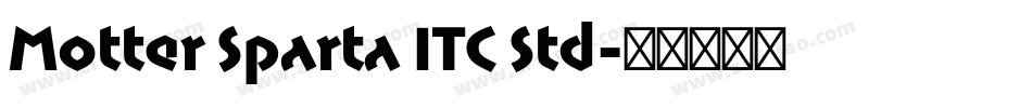 Motter Sparta ITC Std字体转换